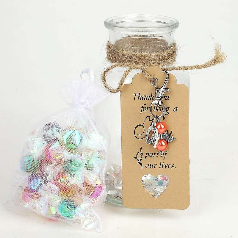 Mini Pearl Angle Guardian Angel Lucky Charm Keychains