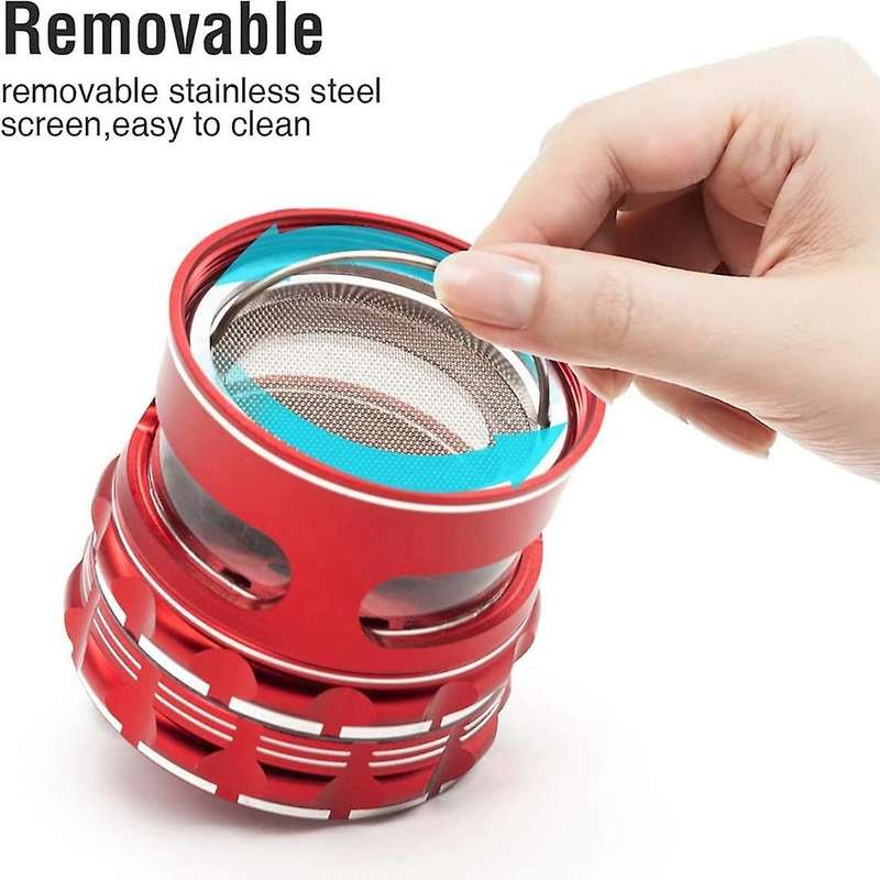 4 Part Metal Herb Grinder Large Spice Grinder Purple