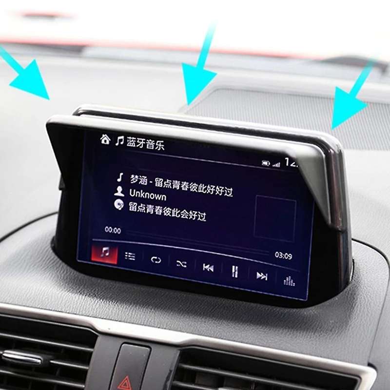 Visor Gps Navigation Sun Hood Anti Reflective Block for Mazda 3
