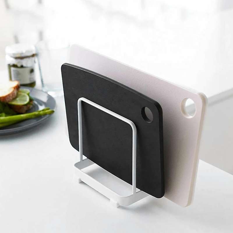 Metal Pot Lid Holder Cutting Board Rack Chopping Board Organizer B