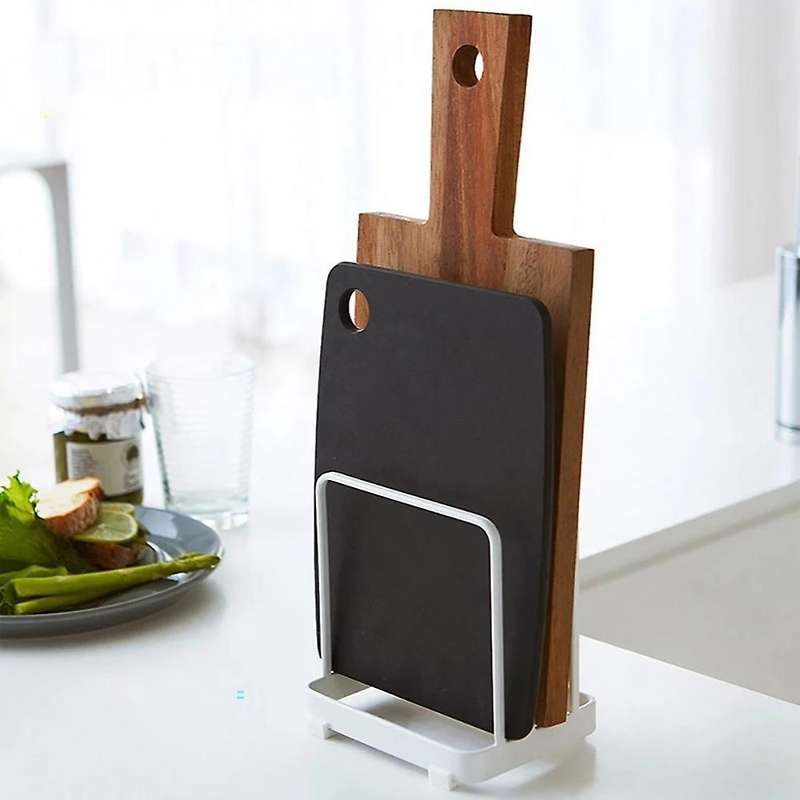 Metal Pot Lid Holder Cutting Board Rack Chopping Board Organizer B