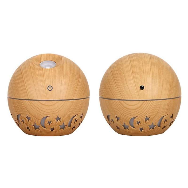Mini Essential Oil Diffuser for Home, 7 Colors Lights,(light Wood)