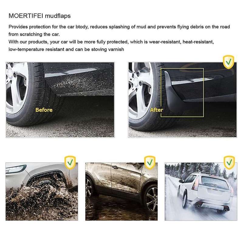 Upgraded Mud Flaps Mud Guards Protection Splash Guards Mudguard 4pcs