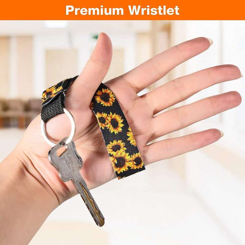 20 Pieces Neoprene Wristlet Keychain Lanyard for Women Girls