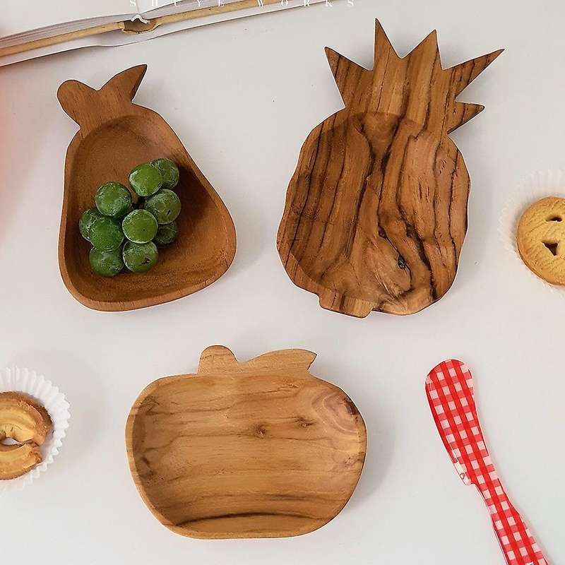 Wooden Seasoning Dish Soy Sauce Vinegar Seasoning Dish (pear)