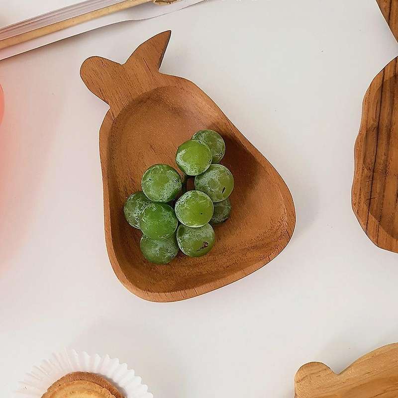 Wooden Seasoning Dish Soy Sauce Vinegar Seasoning Dish (pear)