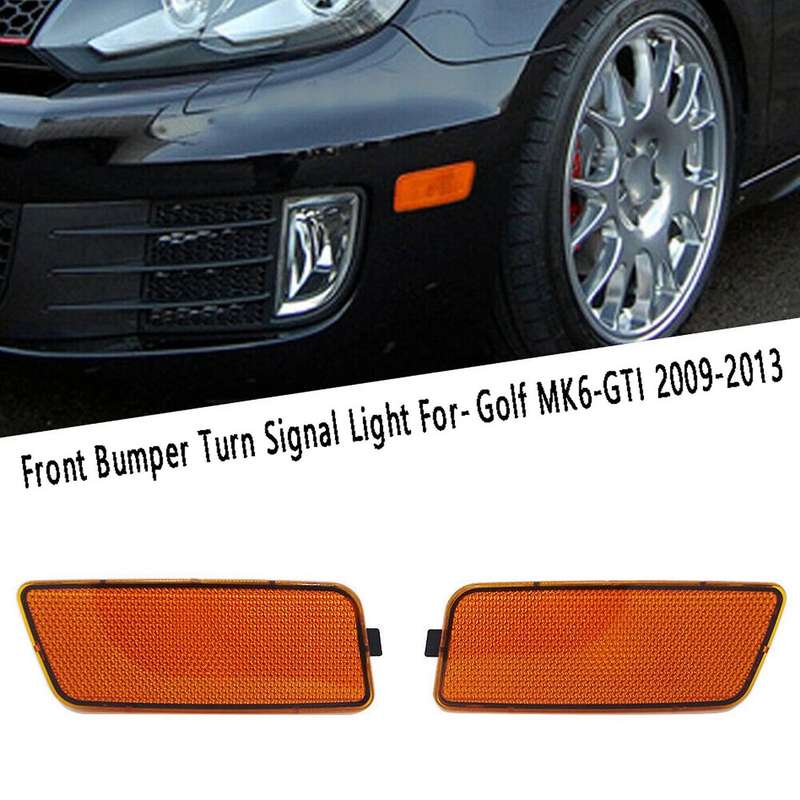 Front Bumper Turn Side Marker Light For-golf Mk6- 09-13 Yellow