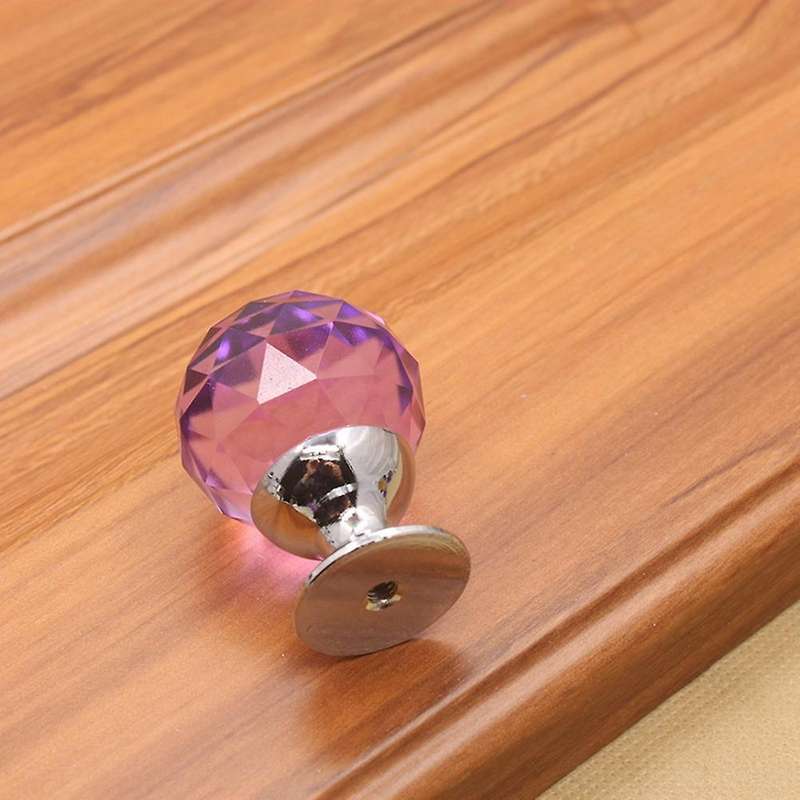 6 Pcs Crystal Handles Drawer Pull with Screws for Furiture Hardware
