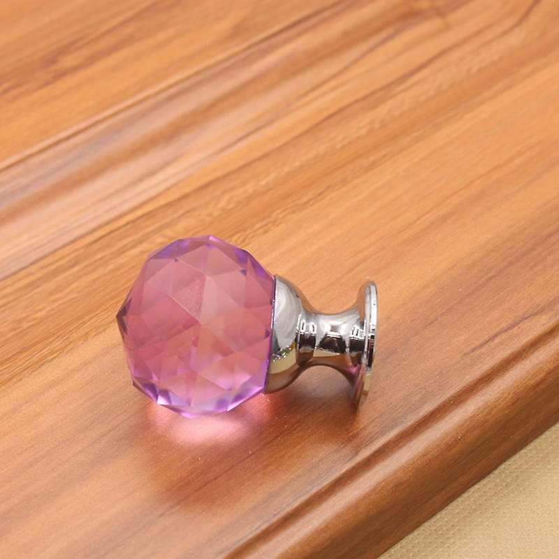 6 Pcs Crystal Handles Drawer Pull with Screws for Furiture Hardware