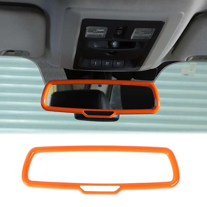 Car Inner Rear View Mirror Cover Abs for Dodge Challenger (orange)