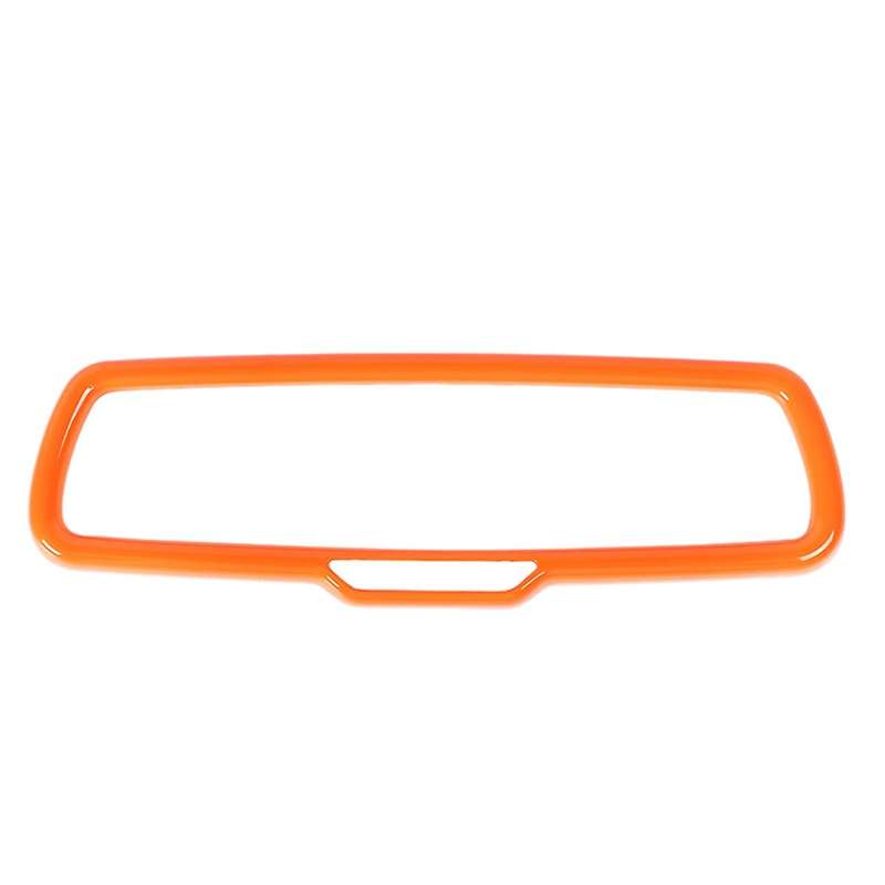 Car Inner Rear View Mirror Cover Abs for Dodge Challenger (orange)