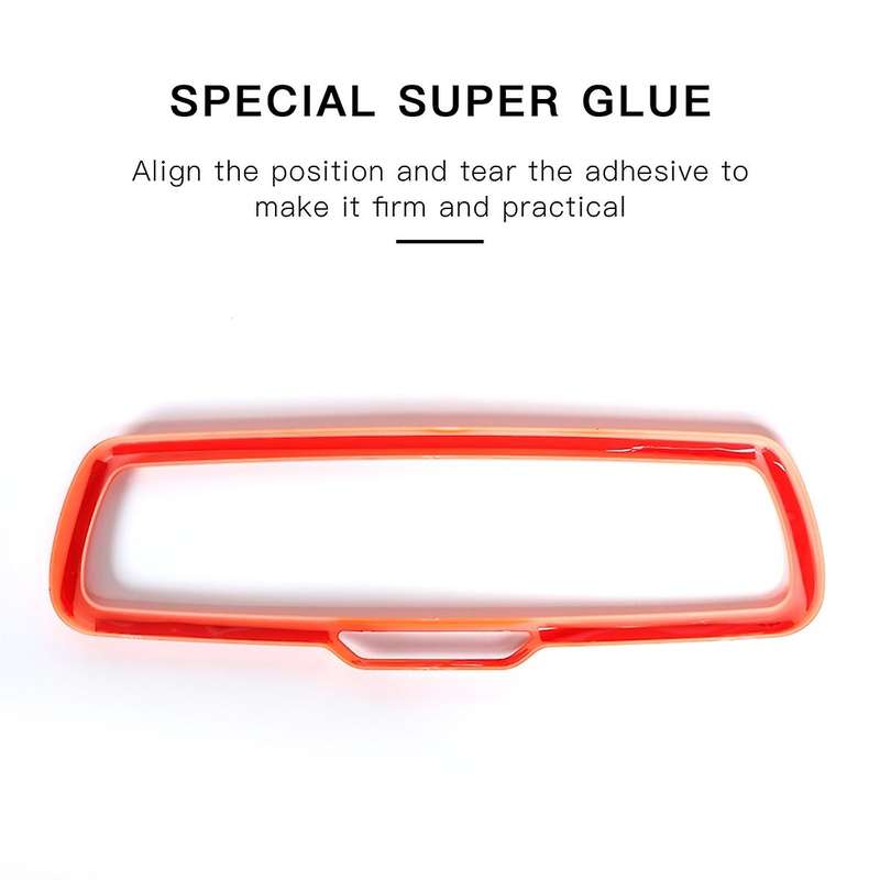 Car Inner Rear View Mirror Cover Abs for Dodge Challenger (orange)