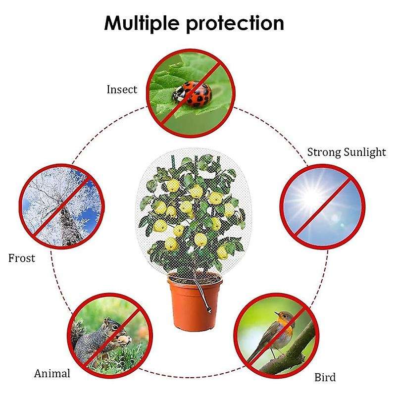 Plant Protection Net Bags with Drawstring, for Protecting Flower