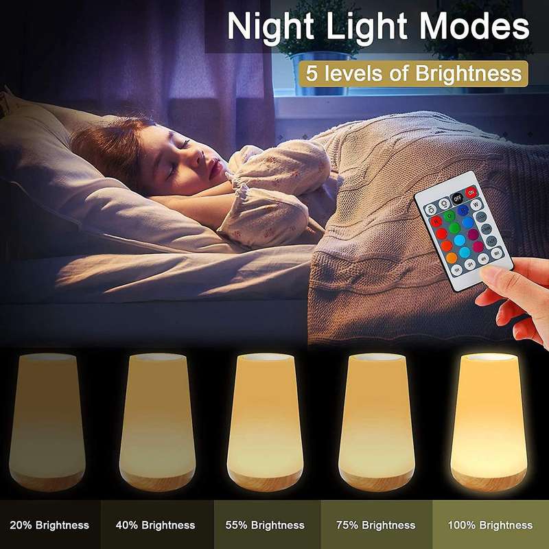 Night Light Contact Usb Led Rgb Lamps for Babyroom Bedroom Office