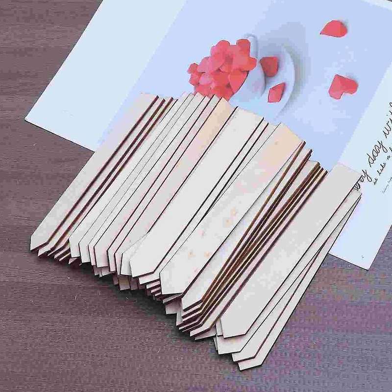 Wooden Garden Labels Handicrafts Green Decorative Wood Stick