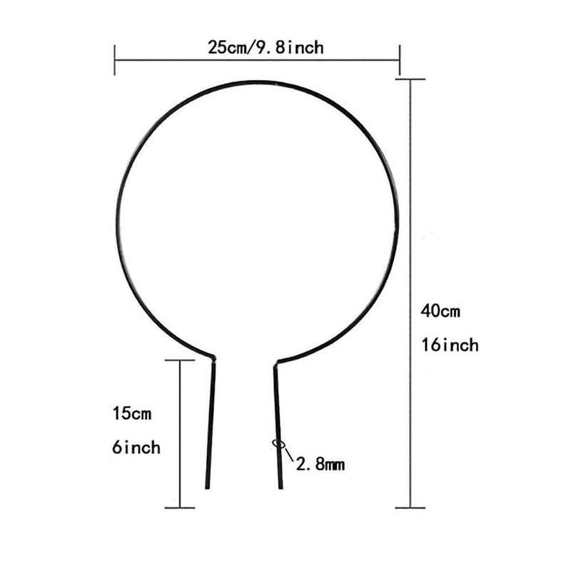 6 Pack Metal Green Plant Support for Plants Stand (round Shaped)