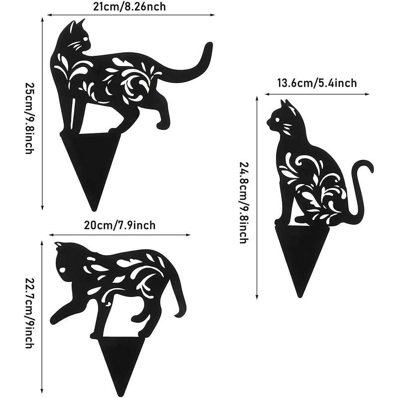 Cat Garden Stake Acrylic Outdoor Statue for Yard Garden Decor,lawn
