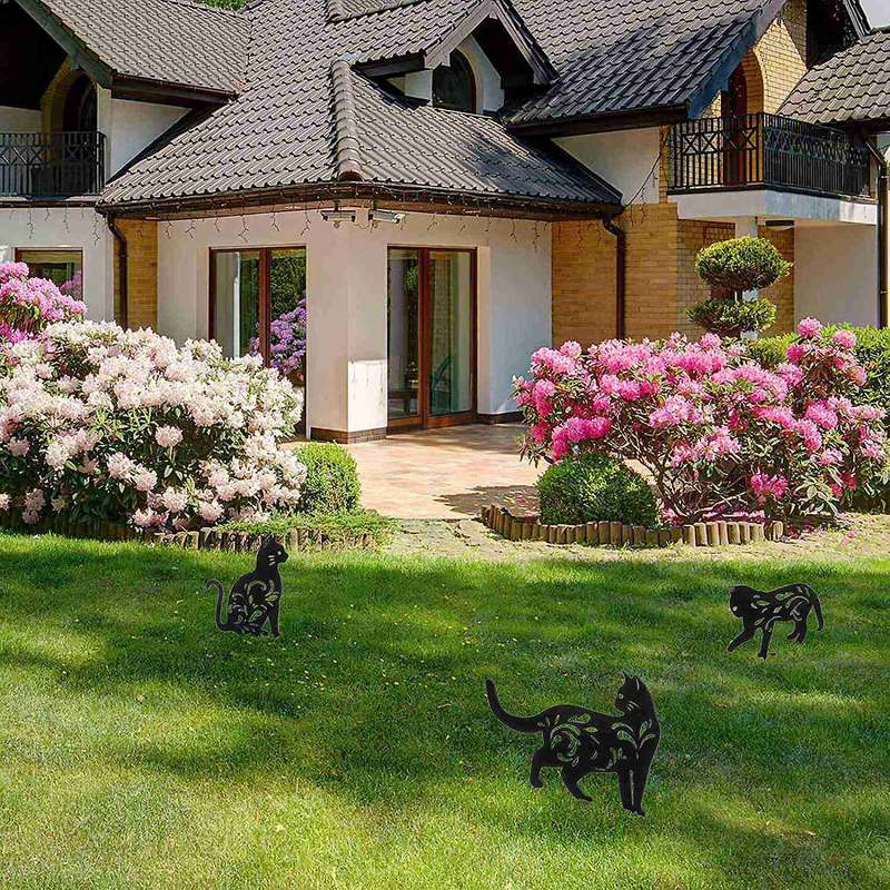 Cat Garden Stake Acrylic Outdoor Statue for Yard Garden Decor,lawn