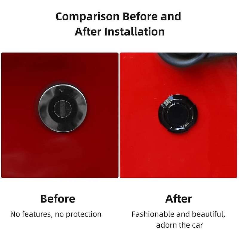 Exterior Door Key Jack Trim Cover for Jeep Wrangler 2007-2017, Black