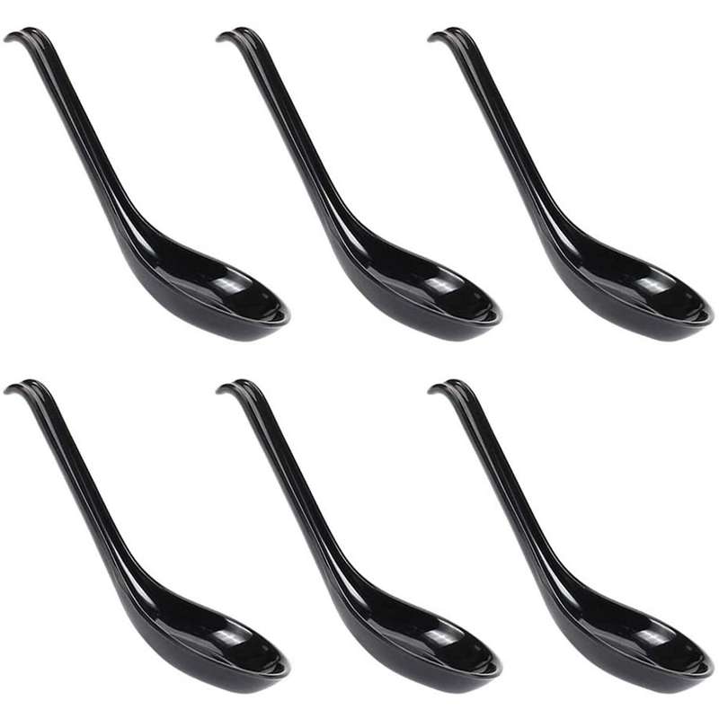 18 Pcs Japanese Style Spoons Rice Spoons Soup Spoons with Long Handle