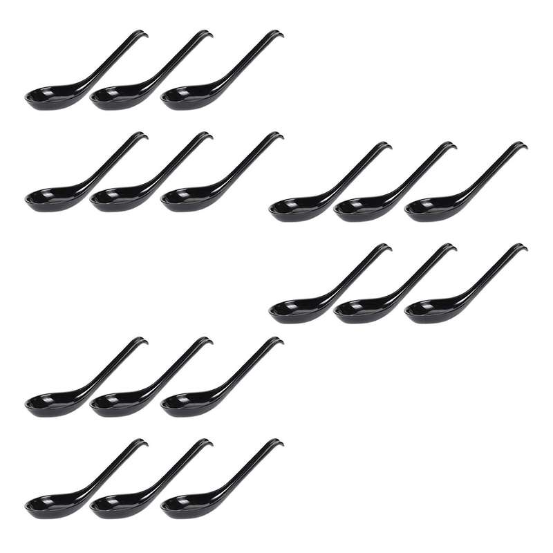 18 Pcs Japanese Style Spoons Rice Spoons Soup Spoons with Long Handle