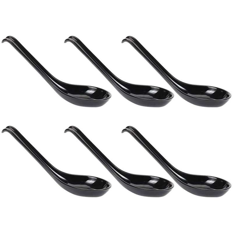 18 Pcs Japanese Style Spoons Rice Spoons Soup Spoons with Long Handle