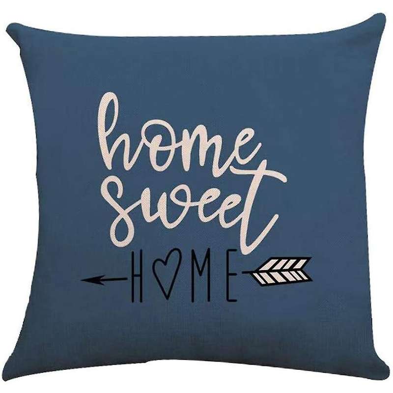 18x18 Sofa Throw Pillow Cover, Outdoor Linen Pillow Case for Sofa B
