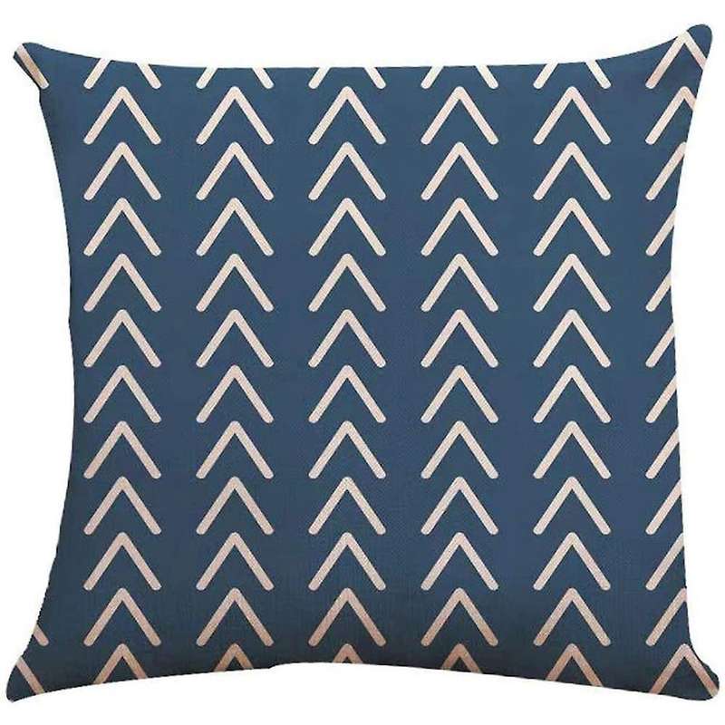18x18 Sofa Throw Pillow Cover, Outdoor Linen Pillow Case for Sofa B