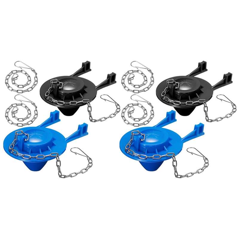 4 Pcs 2 Inch Toilet Stopper Water Saving Flappers with 4 Pcs Chains