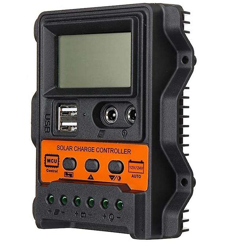 Pwm Lcd Display Dual Usb 5v Output Solar Panel Charger Regulator-10a