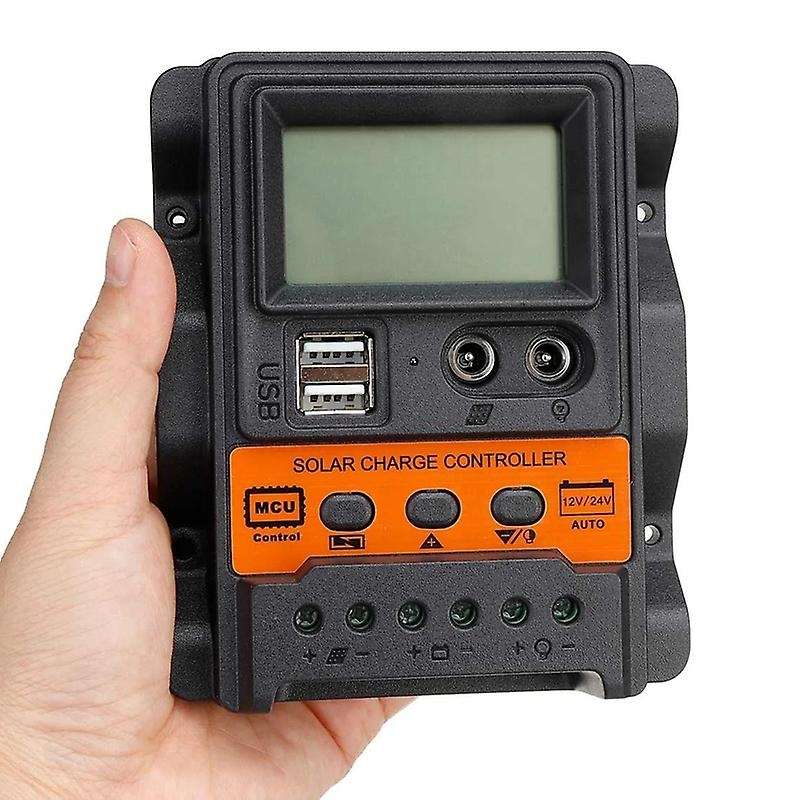 Pwm Lcd Display Dual Usb 5v Output Solar Panel Charger Regulator-10a