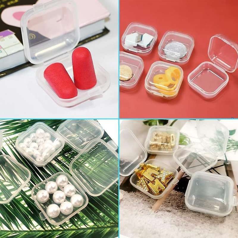 50packs Small Clear Plastic Storage Containers,mixed Empty Mini