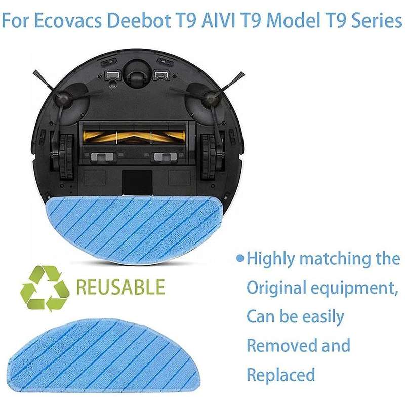 20pcs Mop Cloth for Ecovacs Deebot T8 T9 Aivi T9 Model Vacuum Cleaner