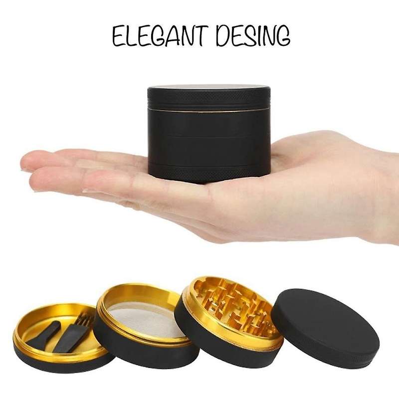 Aluminum Herb Grinder Rubber Paint Inside - Large Capacity 2.48 Inch