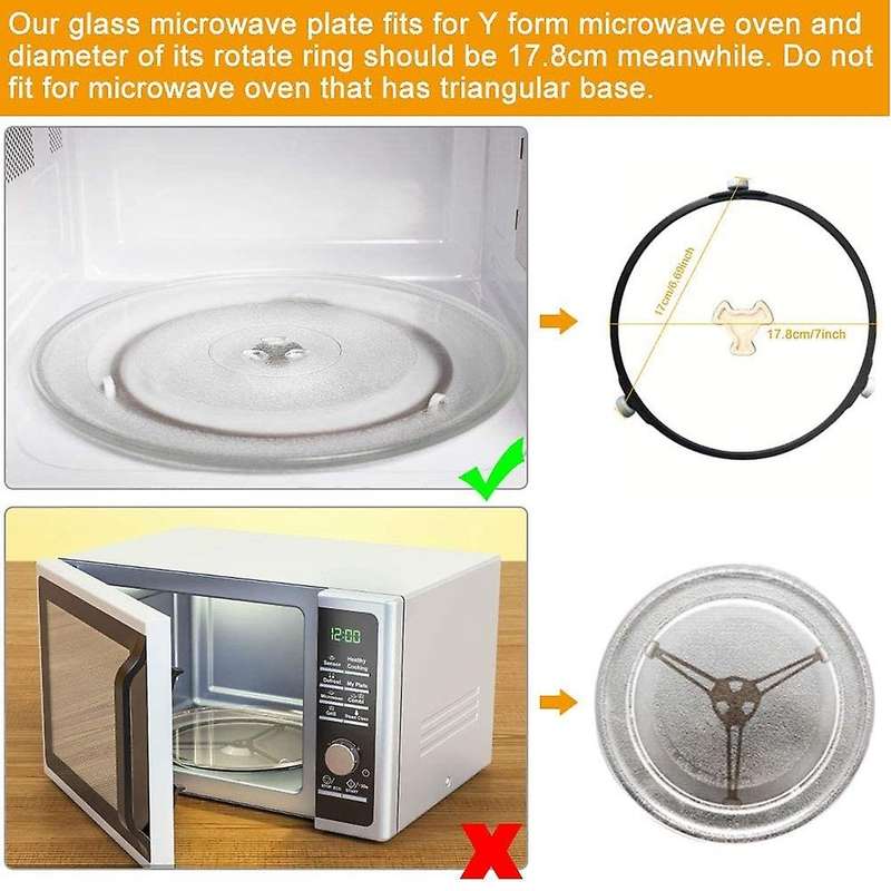Microwave Plate Spare Durable Microwave Turntable Glass Plate