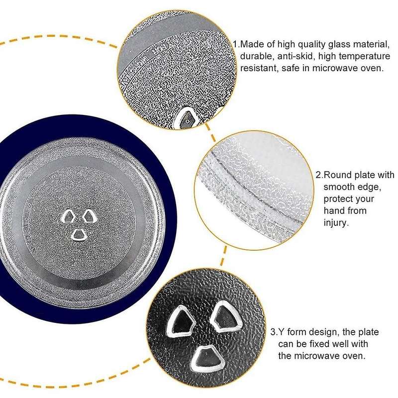Microwave Plate Spare Durable Microwave Turntable Glass Plate