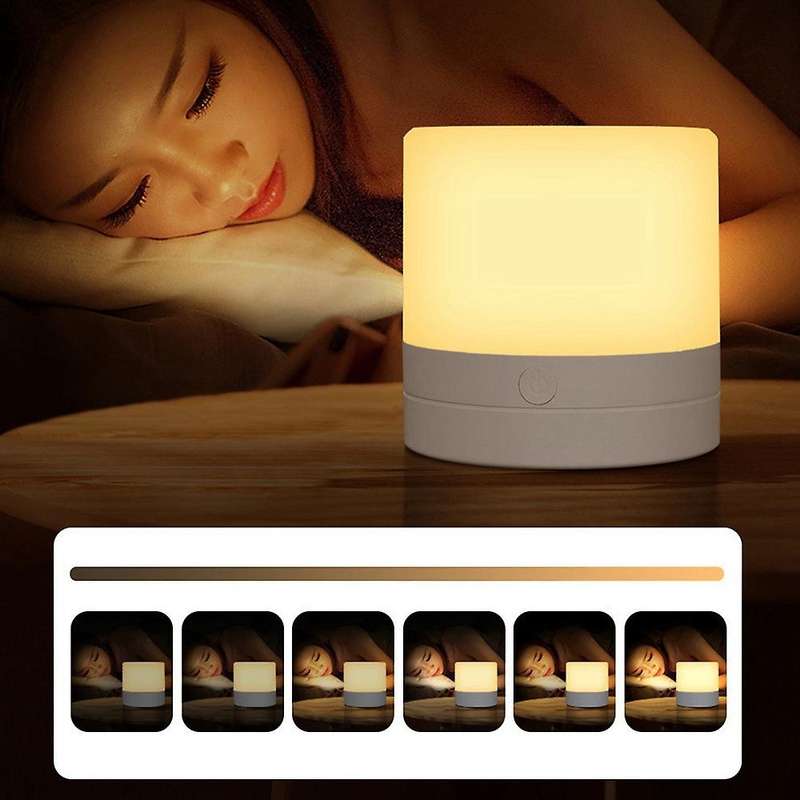 Usb Rechargeable 7 Colors Touching Control Bedside Table Lamp