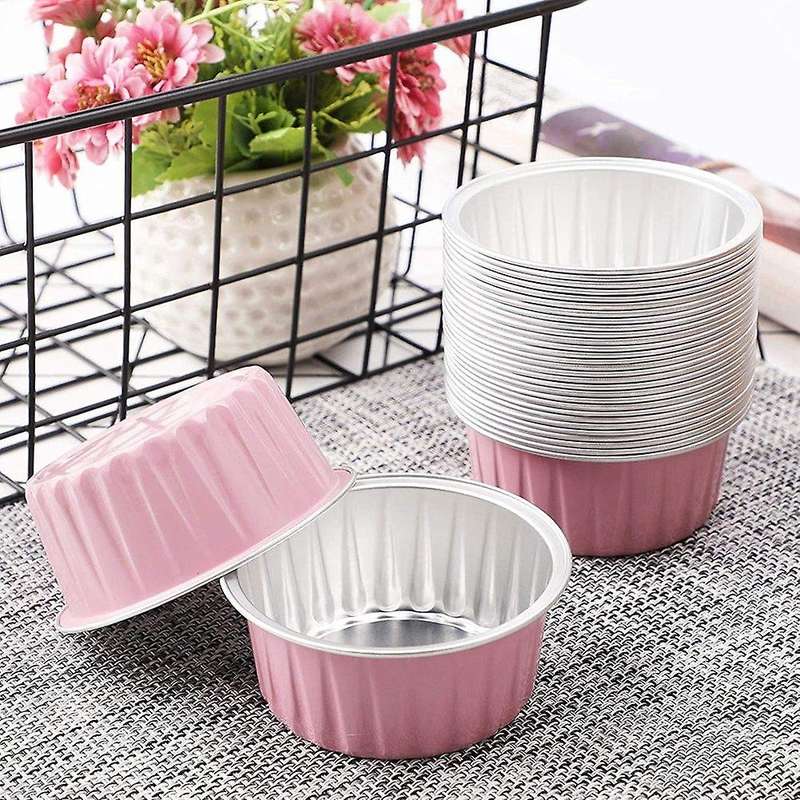 Pink, Cupcake Liners Cups Brulee Muffin Wrappers Baking Cup for Part