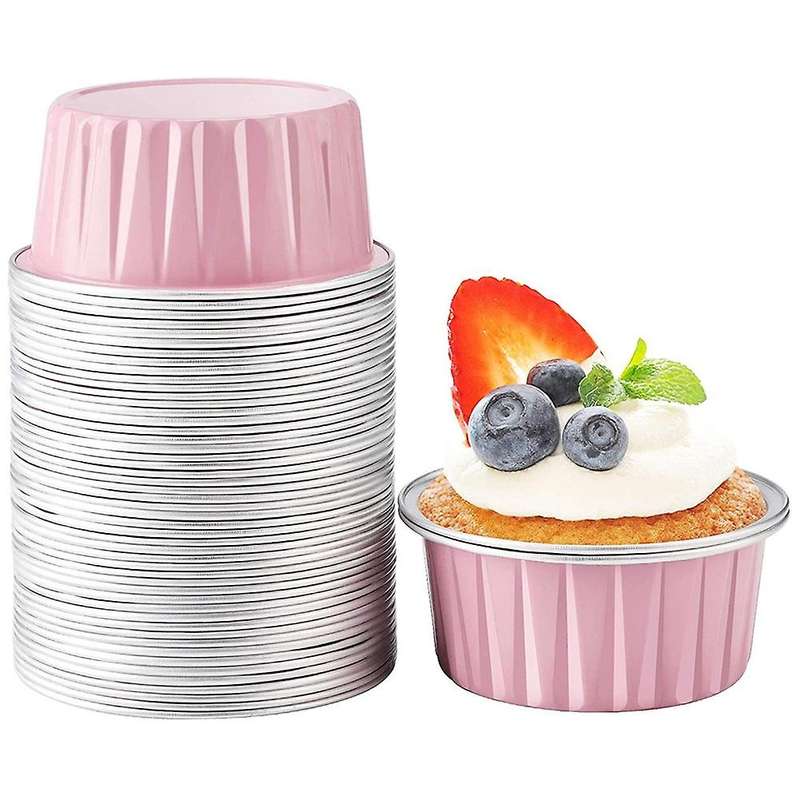 Pink, Cupcake Liners Cups Brulee Muffin Wrappers Baking Cup for Part