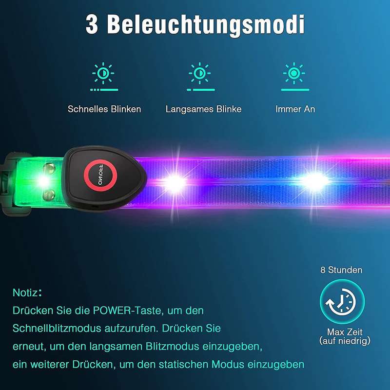 Flashing Light with Colourful Light,usb Rechargeable Kid Safety Light
