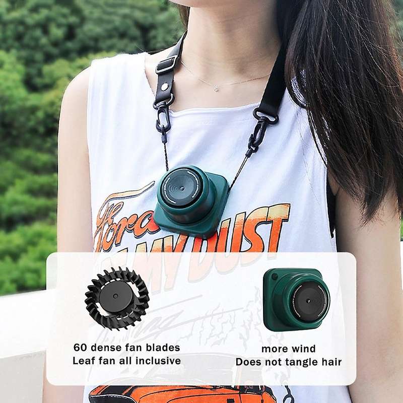 Camera Shape Hanging Neck Fan Portable Mini Camera Fan Usb A