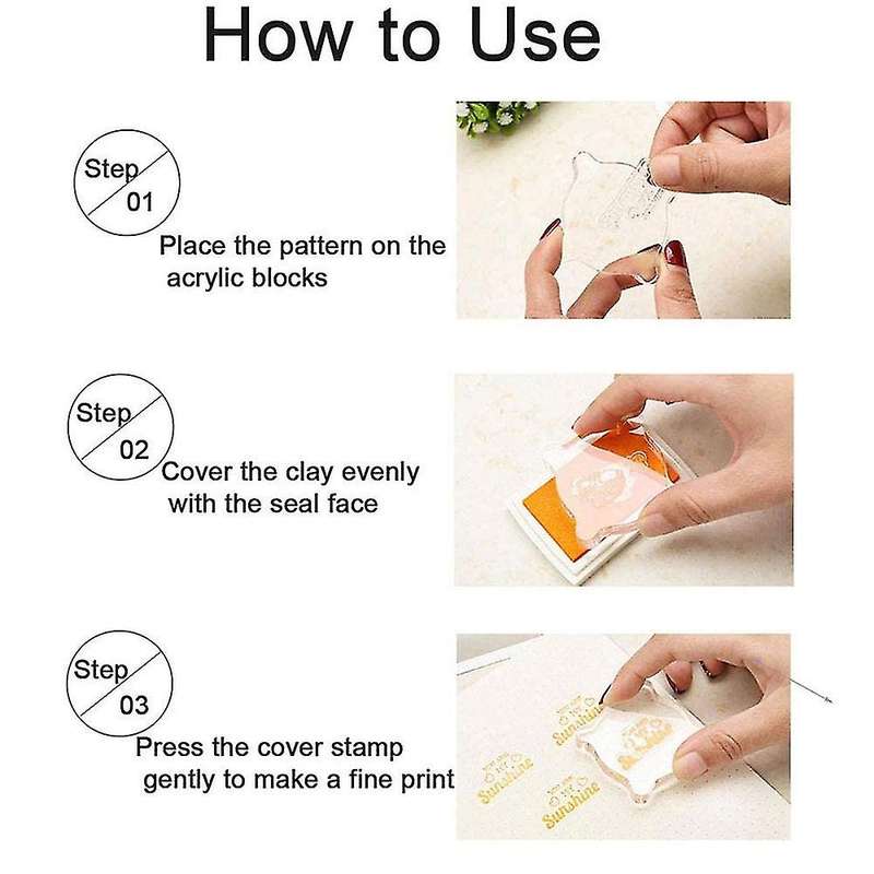 10 Pieces Stamp Blocks Acrylic Clear for Scrapbooking Crafts Stamp