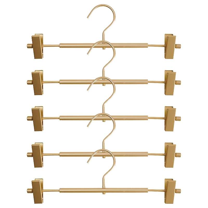 5pcs Trouser Hanger Clips Aluminum Alloy Anti Slip Pants Drying Rack