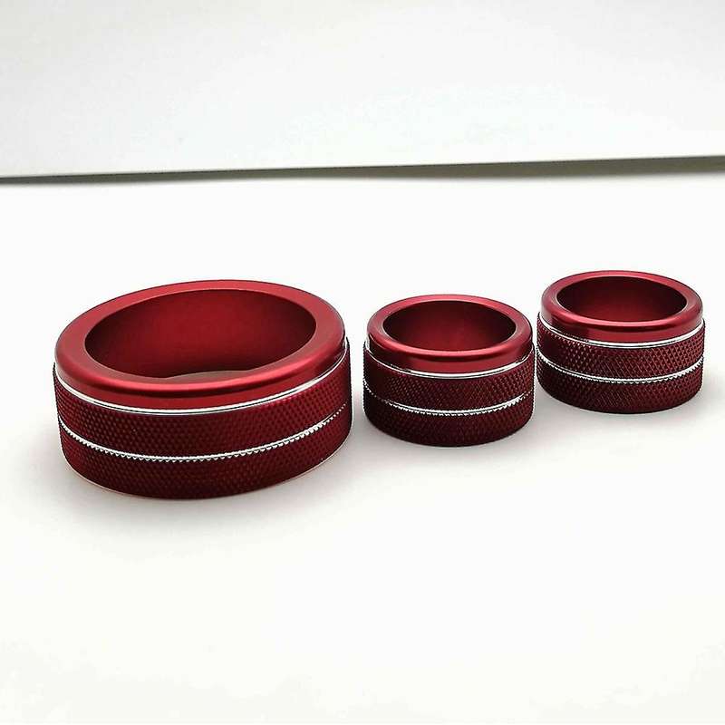 For Tundra 2014-2021 Air Conditioner Switch Cd Button Knob(red 3pcs)