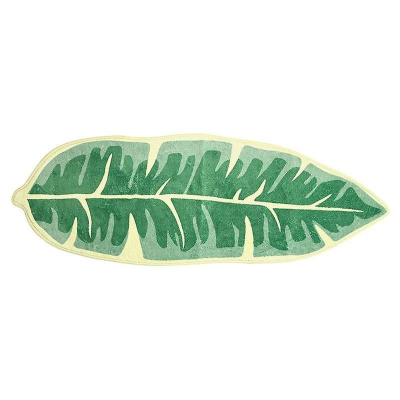 Modern Leaf Pattern Bathroom Toilet Waterproof Microfiber Bath Mat,2