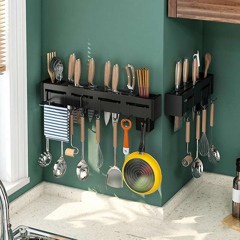 Stainless Steel Knife Kitchen Wall Mounted Shelf Rail Storage Holders