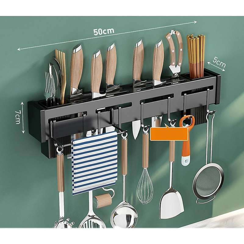 Stainless Steel Knife Kitchen Wall Mounted Shelf Rail Storage Holders