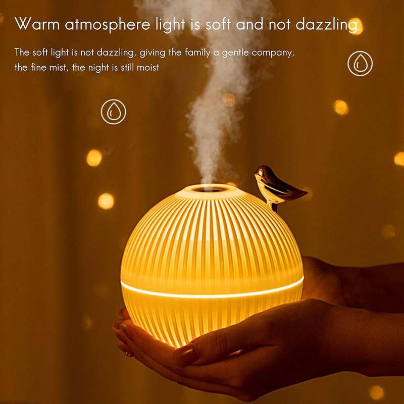 330ml Usb Cool Mist Maker Air Humidifier with Led Lamp for Home Kids