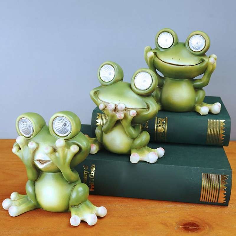 Garden Solar Lights Decor Frog Garden Lights for Walkway Pathway A