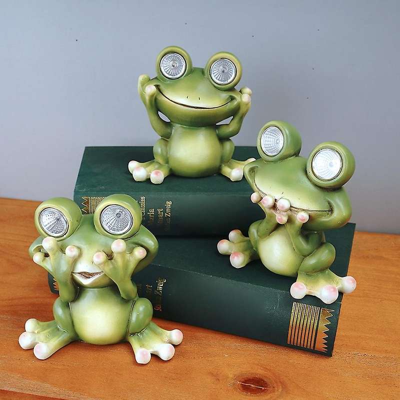 Garden Solar Lights Decor Frog Garden Lights for Walkway Pathway A